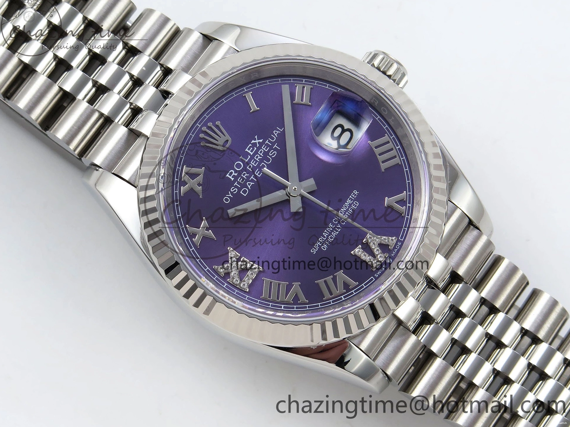 APF 126234 Dial Diamond 904L DateJust 1:1 Edition Roman 36 Bracelet Steel VR3235 on Best Jubilee Purple 0103